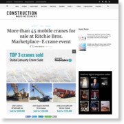 More than 45 mobile cranes for sale at Ritchie Bros. Marketplace-E crane event – Construction Business News