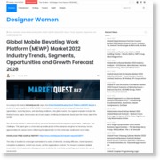 Global Mobile Elevating Work Platform (MEWP) Market 2022 Industry Trends, Segments, Opportunities and Growth Forecast 2028 – Designer Women – Designer Women