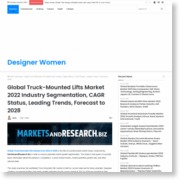 Global Truck-Mounted Lifts Market 2022 Industry Segmentation, CAGR Status, Leading Trends, Forecast to 2028 – Designer Women – Designer Women