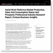 Aerial Work Platforms Market Production, Sales And Consumption Status And Prospects Professional Industry Research Report ,Fortune Business Insights – Digital Journal