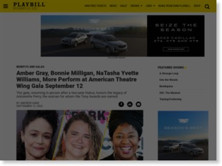 Amber Gray, Bonnie MillIgan, NaTasha Yvette Williams, More Perform at American Theatre Wing Gala September 12 – Playbill