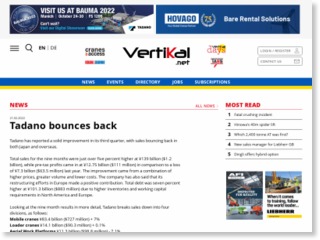 Tadano bounces back – Vertikal.net
