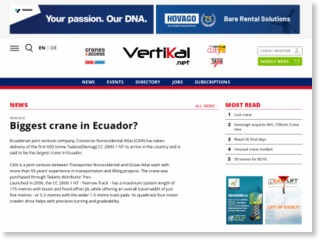 Biggest crane in Ecuador? – Vertikal.net