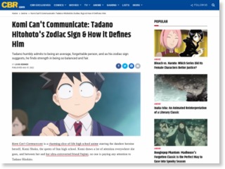 Komi Can’t Communicate: Tadano Hitohoto’s Zodiac Sign & How it Defines Him – CBR – Comic Book Resources