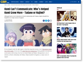 Komi Can’t Communicate: Has Tadano or Najimi Helped Komi Grow Most? – CBR – Comic Book Resources