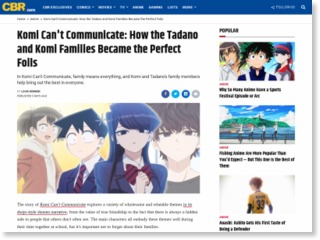 Komi Can’t Communicate: The Tadano and Komi Families Are Perfect Foils – CBR – Comic Book Resources