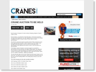 Crane auction to be held – Cranes Today