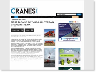 First Tadano AC 7.450-1 all terrain crane in the UK – Cranes Today
