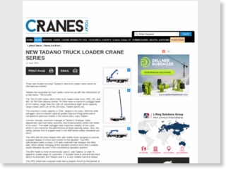 New Tadano truck loader crane series – Cranes Today