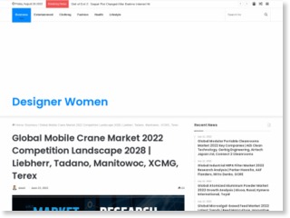 Global Mobile Crane Market 2022 Competition Landscape 2028 | Liebherr, Tadano, Manitowoc, XCMG, Terex – Designer Women – Designer Women