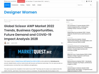 Global Scissor AWP Market 2022 Trends, Business Opportunities, Future Demand and COVID-19 Impact Analysis 2028 – Designer Women – Designer Women