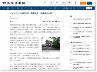 ソメイヨシノ世代交代 寿命迎え、伝染病まん延 – 日本経済新聞