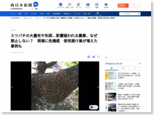 農薬はミツバチの天敵か 大分の農家 神鳥一さん 使用避けて一転、巣が増えた ネオニコチノイド系 欧州では一部禁止へ – 西日本新聞
